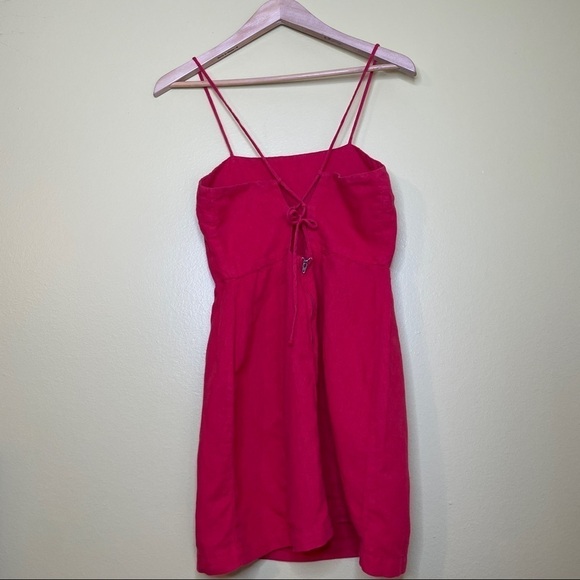 21. Zara Linen Cotton Blend Red Mini Dress - Picture 4 of 6